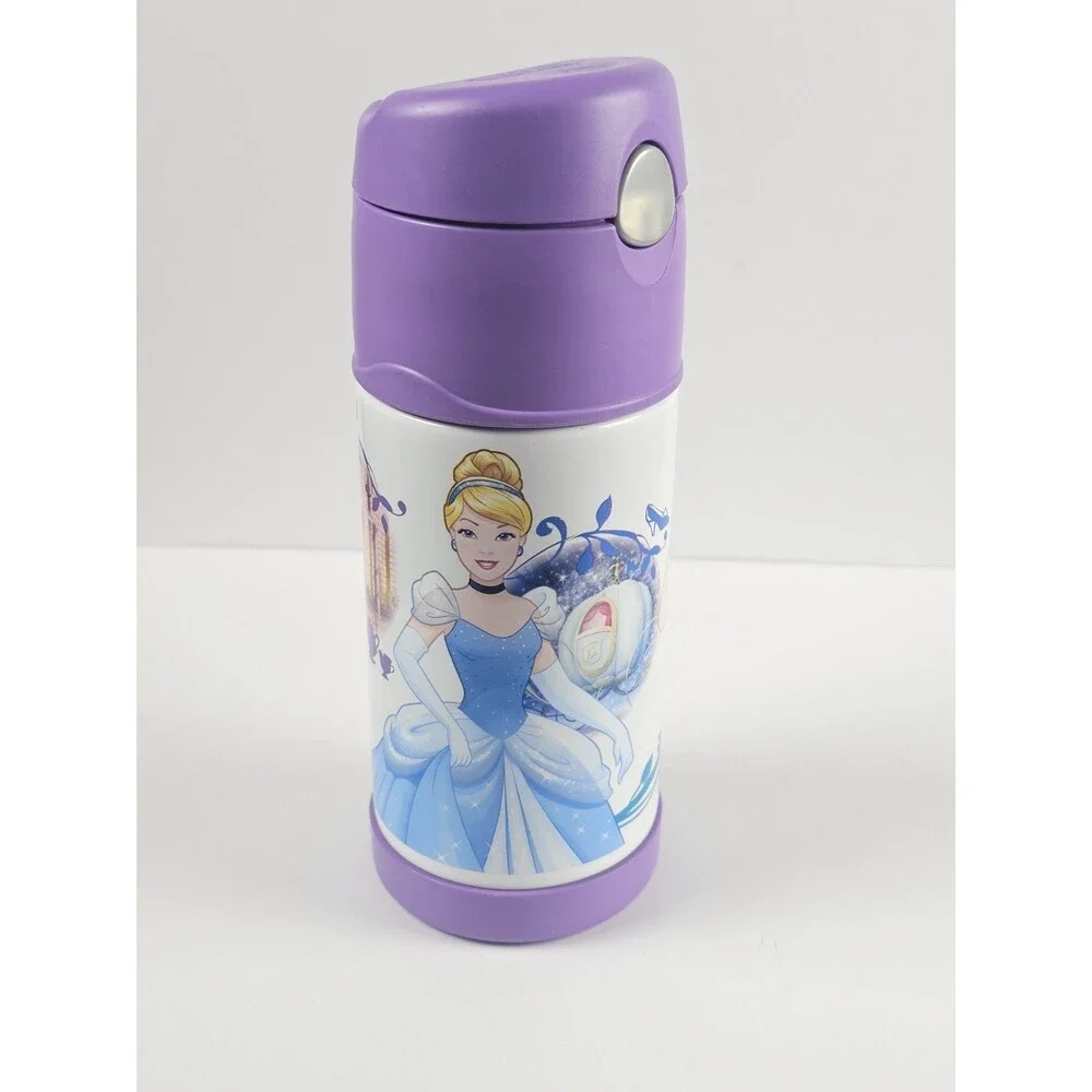 Kid's Thermos FUNtainer Steel Bottle Disney Cinderella Belle Little Mermaid